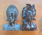 Balinees houtsnijwerk buste dansers man vrouw, Ophalen of Verzenden