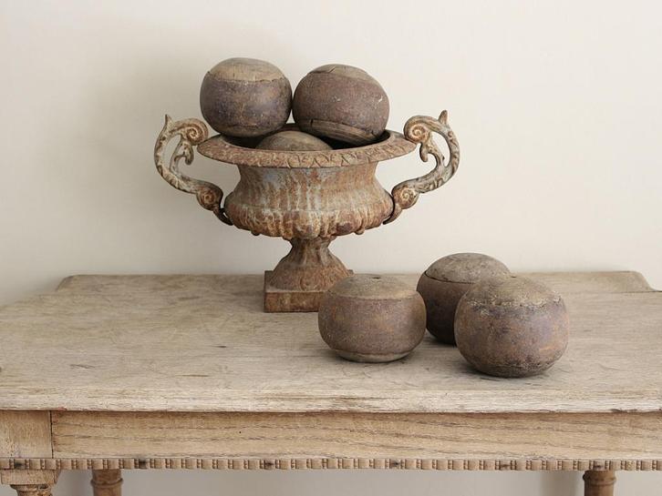 Antieke Franse houten ballen  Historisch Balspel, Antiek en Kunst, Antiek | Woonaccessoires, Ophalen of Verzenden