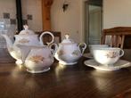 Oud / vintage Bavaria Winterling theeservies wit met goud, Ophalen, Gebruikt, Overige stijlen, Porselein