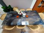 Epoxy coated dinning table 220x100x78cm, Huis en Inrichting, Zo goed als nieuw, Ophalen