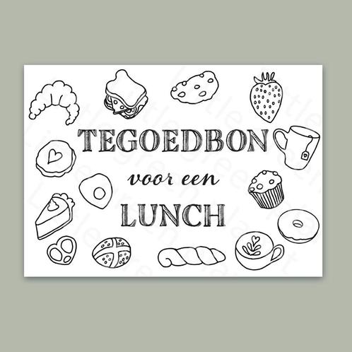 Tegoedbon lunch – Printable, Tickets en Kaartjes, Kortingen en Cadeaubonnen, Overige typen, Cadeaubon