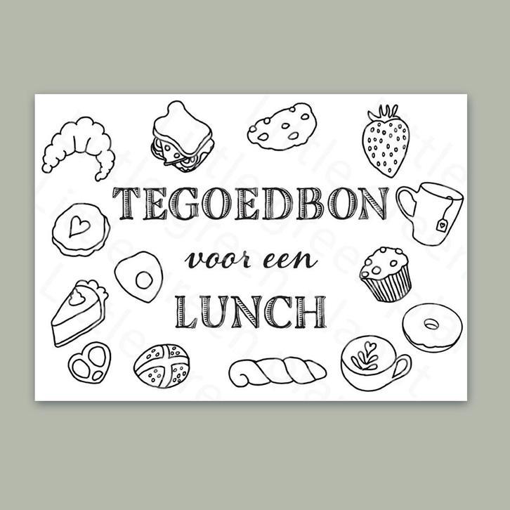 Tegoedbon lunch – Printable, Tickets en Kaartjes, Kortingen en Cadeaubonnen, Overige typen, Cadeaubon