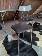 Retro stoel en kruk, Ophalen, Overige materialen, Gebruikt, Zwart