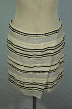 Aparte zwart-witte rok.Glitter.Mt 38.Merk H&M, Maat 38/40 (M), ., Wit, Ophalen of Verzenden
