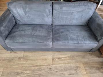 Mooie grijze tweezitsbank beschikbaar voor biedingen