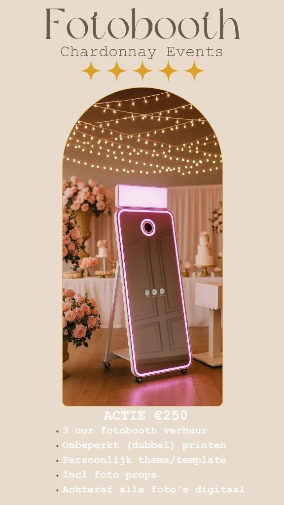 Luxe Photobooth Huren | Onbeperkt Prints | Slechts €250, Hobby en Vrije tijd, Feestartikelen | Verhuur, Nieuw, Overige, Ophalen
