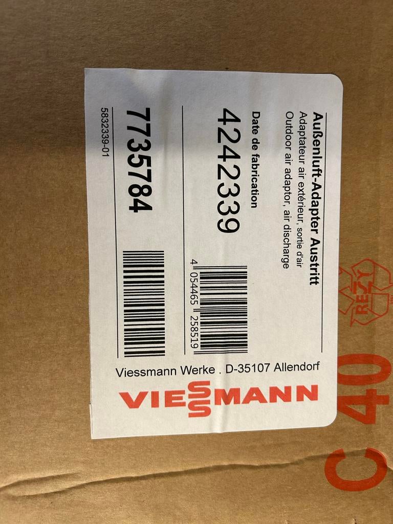 Viessmann 7735784 Warmtepomp Boiler Adapter Buitenlucht, Ophalen, 100 liter of meer, Nieuw, Minder dan 3 jaar oud