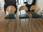 3 eetkamerstoelen, Huis en Inrichting, Stoelen, Ophalen, Gebruikt, Hout, Drie