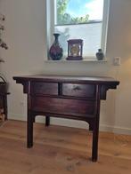 Antieke Chinese Oriental side table, Huis en Inrichting, Ophalen, Gebruikt, 25 tot 50 cm, Rechthoekig