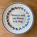 Vintage bord wandbord spreukenbord Fries gezegde Ø≈25,5cm, Ophalen of Verzenden