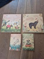 4x houten wanddecoratie, Kinderen en Baby's, Kinderkamer | Inrichting en Decoratie, Ophalen of Verzenden, Zo goed als nieuw, Wanddecoratie