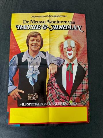 Vintage poster Bassie & Adriaan - 1979- nieuwe avonturen beschikbaar voor biedingen
