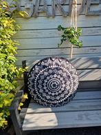 Mooie ronde kussen 60cm zwarte wit, Tuin en Terras, Tuinmeubel-accessoires, Ophalen, Gebruikt