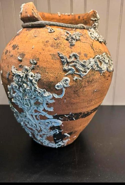 Antieke terracotta octopusval onderwater pot / vaas, Antiek en Kunst, Antiek | Vazen, Ophalen of Verzenden