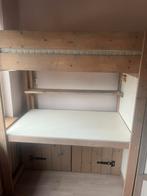Steigerhouten hoogslaper met Bureau & Kast, Ophalen, Gebruikt, Stapelbed