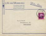 Kaatsheuvel- Envelop-J.A. van Mosselveld-Mokka Schoenen-1945, Gebruikt, Verzenden