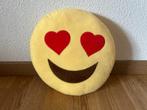 Emoji kussen diameter 26 cm, Ophalen of Verzenden, Geel, Rond