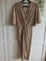 WE pailletten jurkje beige/goudkleur, maat M, Kleding | Dames, Jurken, Maat 38/40 (M), WE, Beige, Ophalen of Verzenden