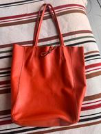 Leren oranje tas, Sieraden, Tassen en Uiterlijk, Tassen | Damestassen, Ophalen of Verzenden, Zo goed als nieuw, Oranje, Handtas