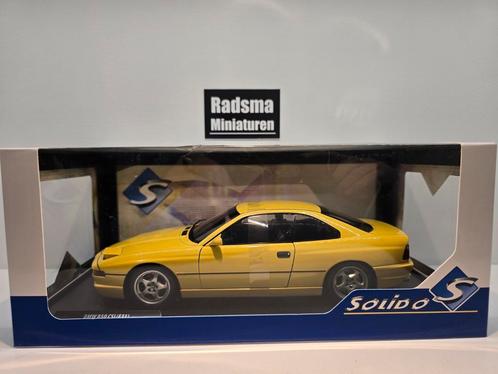 BMW 850 Csi - Geel - 1:18 Solido, Hobby en Vrije tijd, Modelauto's | 1:18, Nieuw, Auto, Solido, Ophalen of Verzenden