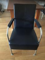4 eetkamer stoelen, Ophalen, Gebruikt, Blauw, Metaal