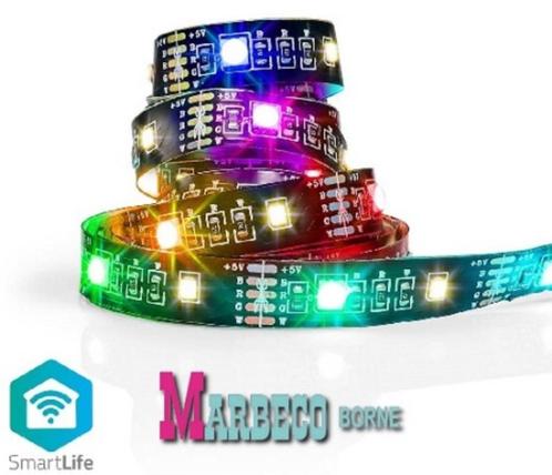 SmartLife Gekleurde LED strip, USB, Bluetooth, RGB, Warm wit, Huis en Inrichting, Lampen | Losse lampen, Nieuw, Led-lamp, Minder dan 30 watt