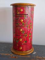 Vintage beschilderd sieraden ladenkastje uit India, Verzenden