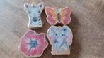 4 grote stempels decoTime olifant, zebra, bloem, vlinder, Ophalen of Verzenden, Houten stempel