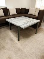 vintage marmeren salontafel / coffee table met chroom, Antiek en Kunst, Ophalen