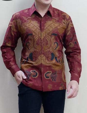 Indonesische batik overhemden maat XL ( lange/ korte mouw) beschikbaar voor biedingen