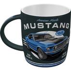 Ford Mustang Mach 1 blauw auto reclame mok koffie beker