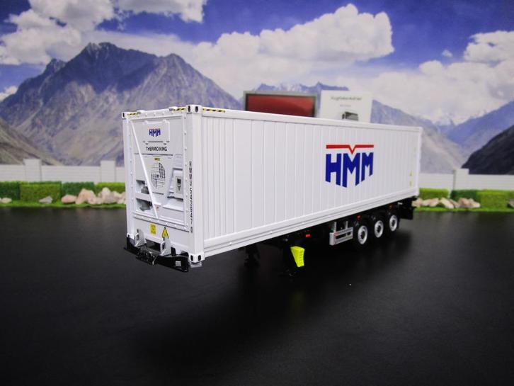 Wsi 04-2234 & 03-1010 HMM 40 FT Reefer & Container Chassis, Hobby en Vrije tijd, Modelauto's | 1:50, Nieuw, Bus of Vrachtwagen