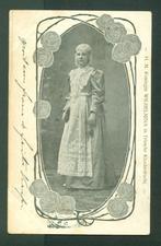 Ansichtkaart Koningin Wilhelmina in Friesche klederdracht, Verzamelen, Ophalen of Verzenden, Voor 1920, Gelopen, Zeeland