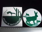 2x sticker knjv jacht is natuurlijk vos konijn jager jagen, Verzenden, Zo goed als nieuw, Bedrijf of Vereniging