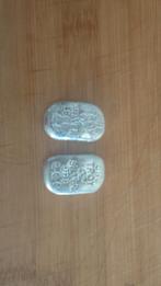 2x 1 Troy Ounce Zilverbaar .999 van Atlantis Mint, Antiek en Kunst, Ophalen of Verzenden, Zilver