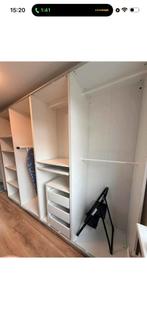 IKEA Pax kast met planken en lades en jysk malam kast, Kunststof, 200 cm of meer, Zo goed als nieuw, Met lade(s)