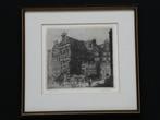 Originele Anton Pieck ets Korte Prinsengracht  ca. 1917, Ophalen of Verzenden