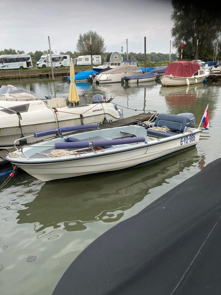 Consoleboot Placom 420, Watersport en Boten, Sloepen, Gebruikt, 10 tot 30 pk, 3 tot 6 meter, Buitenboordmotor, Benzine, Polyester