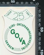Sticker: Giro Ontspanningsvereniging Gova - 25 Jaar - Arnhem, Verzenden, Zo goed als nieuw, Bedrijf of Vereniging