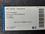 1 voetbalkaartje PEC Zwolle - Feyenoord, Ophalen of Verzenden, Zo goed als nieuw, Feyenoord