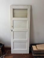 Jaren ‘30 deur met glas, Doe-het-zelf en Verbouw, Deuren en Horren, Ophalen, Gebruikt, Minder dan 80 cm, Binnendeur