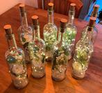 8 decoratieve verlichte flessen, Ophalen of Verzenden, Zo goed als nieuw, Versiering