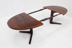 Vintage ovale uitschuifbare eettafel palissander Dyrlund, Ophalen, Gebruikt, Vintage, 200 cm of meer