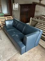 Leolux 3-zits bank arkadia nachtblauw, Huis en Inrichting, Ophalen, Gebruikt, Driepersoons, Rechte bank