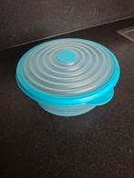 Ronde voorraadbak met flexibele deksel, Ophalen of Verzenden, Gebruikt, Blauw, Bak of Kom