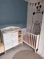 Babykamer - Commode & Ledikant & aankleedkussen, Ophalen, Zo goed als nieuw, Jongetje of Meisje