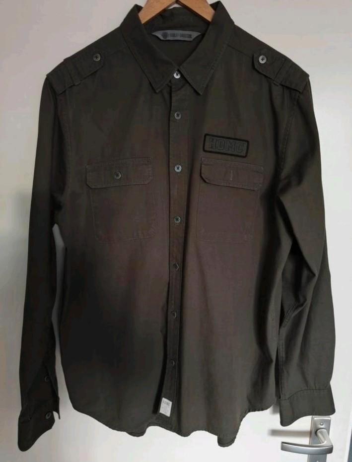 Zgan orgineel Harley Davidson blouse mt L, Kleding | Heren, Overhemden, Zo goed als nieuw, Groen, Ophalen of Verzenden