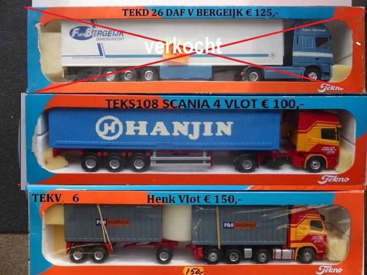 tekno modellen, Hobby en Vrije tijd, Modelauto's | 1:50, Nieuw, Bus of Vrachtwagen, Tekno, Ophalen of Verzenden