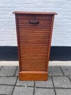 leuke oude eiken rolluik archiefkast met lades en plankjes, Ophalen of Verzenden