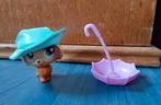 Littlest Pet Shop Pomeriaan #1317 met paraplu en hoed, Ophalen of Verzenden, Zo goed als nieuw, Hond of Kat, Beeldje of Figuurtje